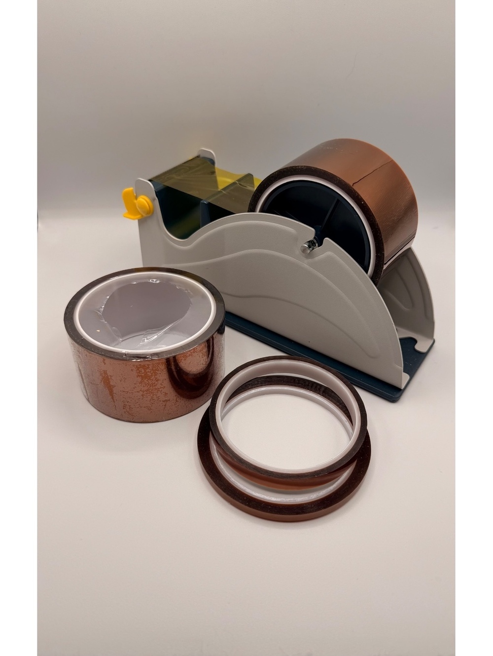 Excell ET-227 Premium Twin-Roll Steel Desktop Tape Dispenser + Metallic Tape